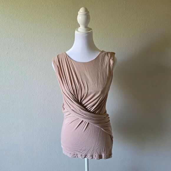 Free People We The Free Love Me Faux Wrap Tan Top Medium - Picture 2 of 8